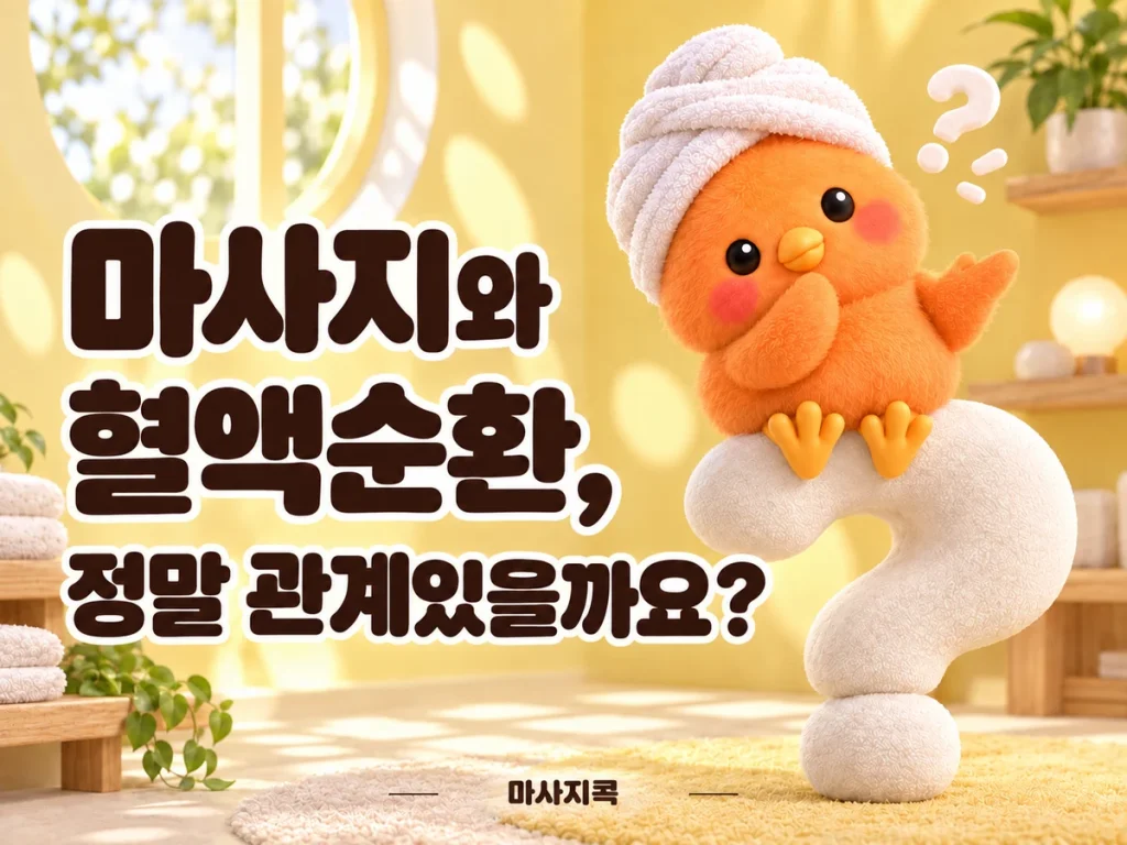 마사지와 혈액순환, 정말 관계있을까요? — 마사지콕