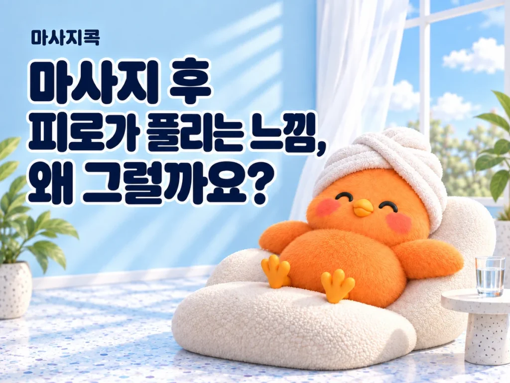 마사지 후 피로가 풀리는 느낌, 왜 그럴까요? — 마사지콕