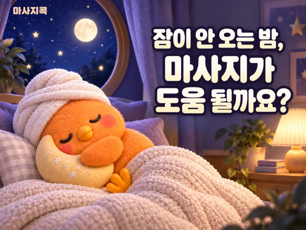 잠이 안 오는 밤, 마사지가 도움 될까요? — 마사지콕